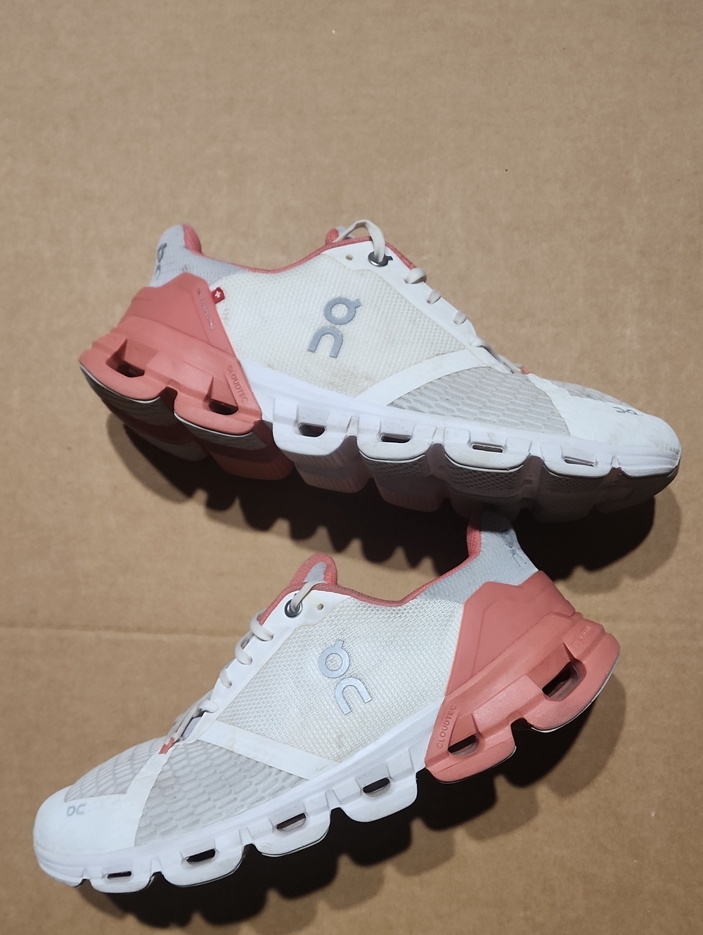 On Cloudflyer Women's Size 9 Running Shoes White Red Coral